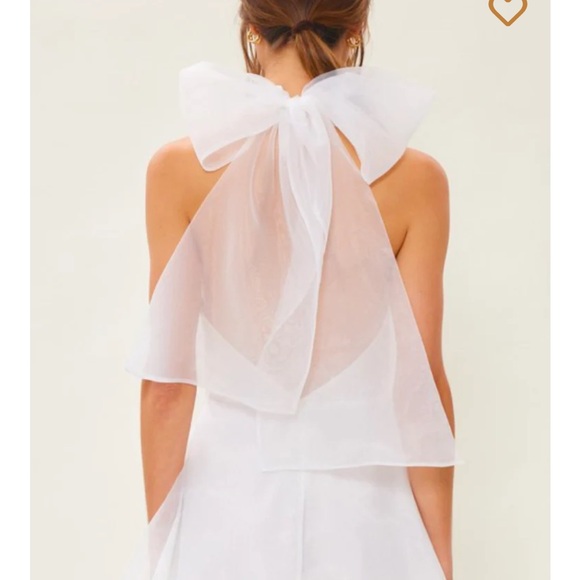 Brand New Idem Ditto white halter bow back dress - Picture 3 of 5